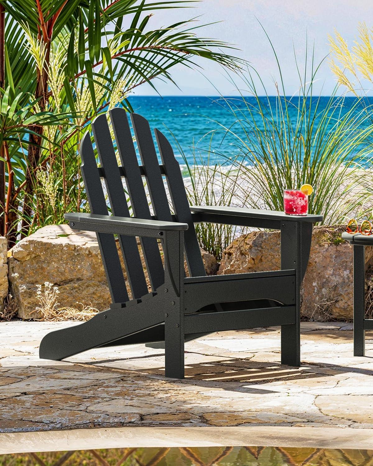 image:imagePOLYWOOD AD4030MA Classic Outdoor Adirondack Chair MahoganyBlack
