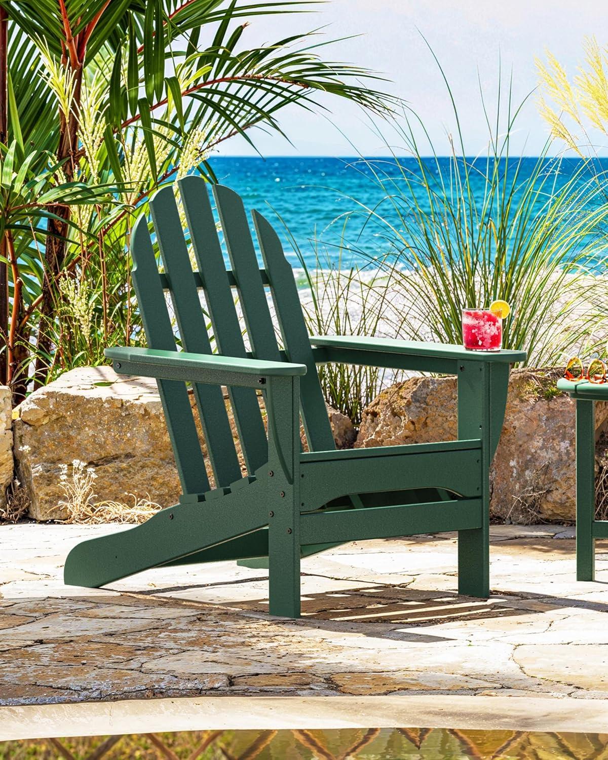image:imagePOLYWOOD AD4030MA Classic Outdoor Adirondack Chair MahoganyGreen