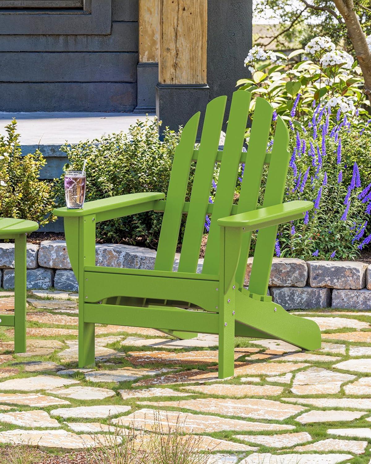 image:imagePOLYWOOD AD4030MA Classic Outdoor Adirondack Chair MahoganyLime