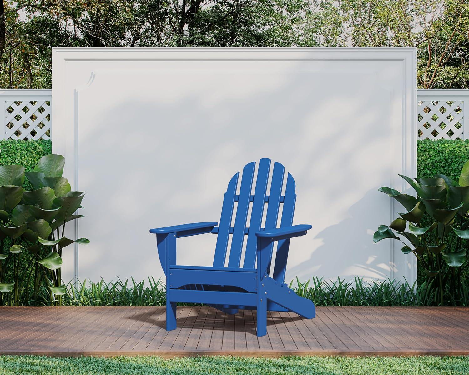 image:imagePOLYWOOD AD4030MA Classic Outdoor Adirondack Chair MahoganyPacific Blue