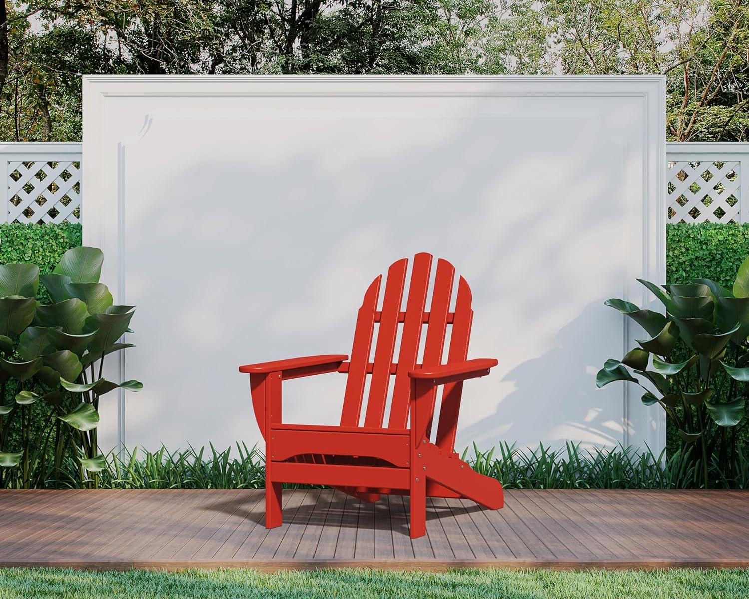 image:imagePOLYWOOD AD4030MA Classic Outdoor Adirondack Chair MahoganySunset Red