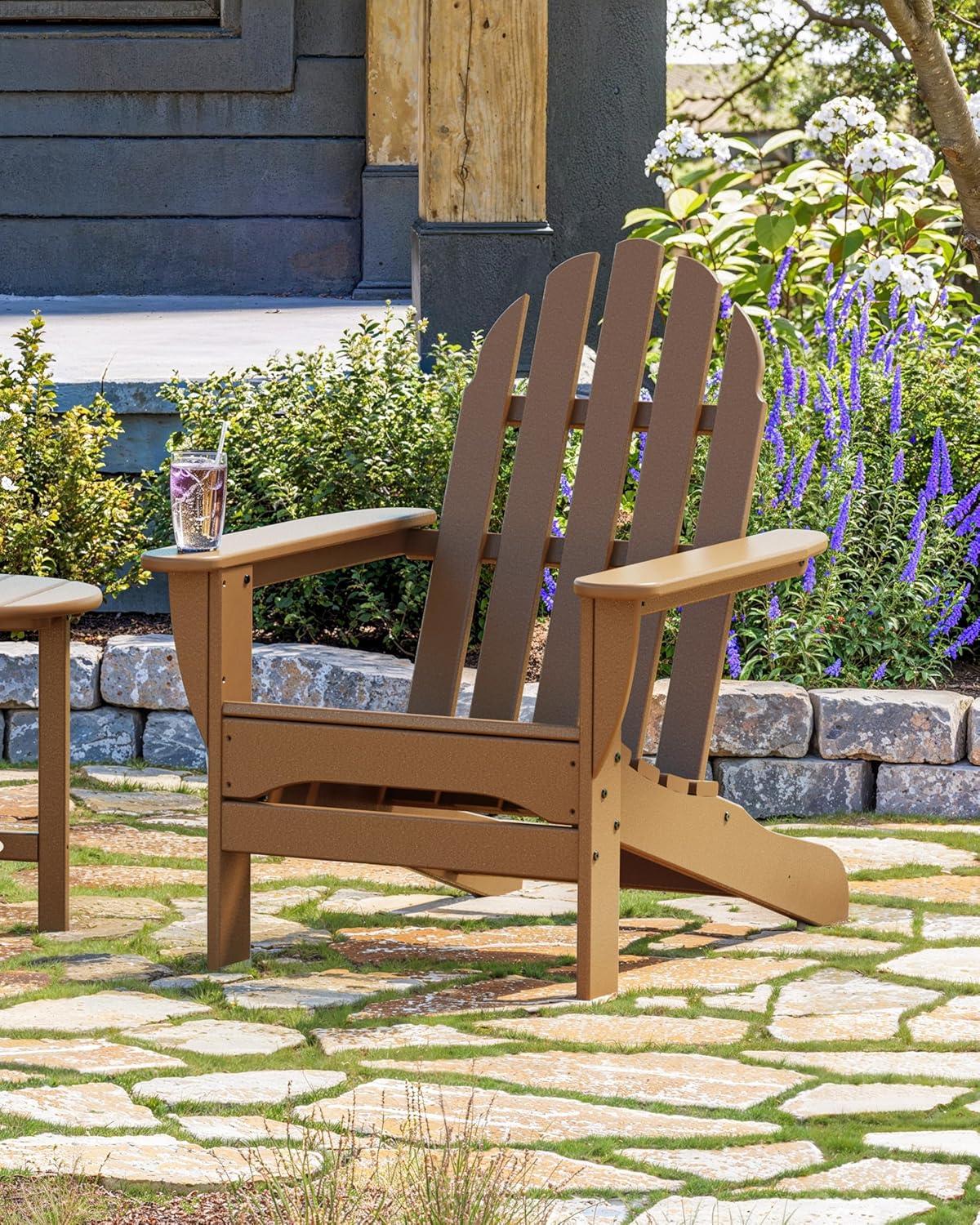 image:imagePOLYWOOD AD4030MA Classic Outdoor Adirondack Chair MahoganyTeak
