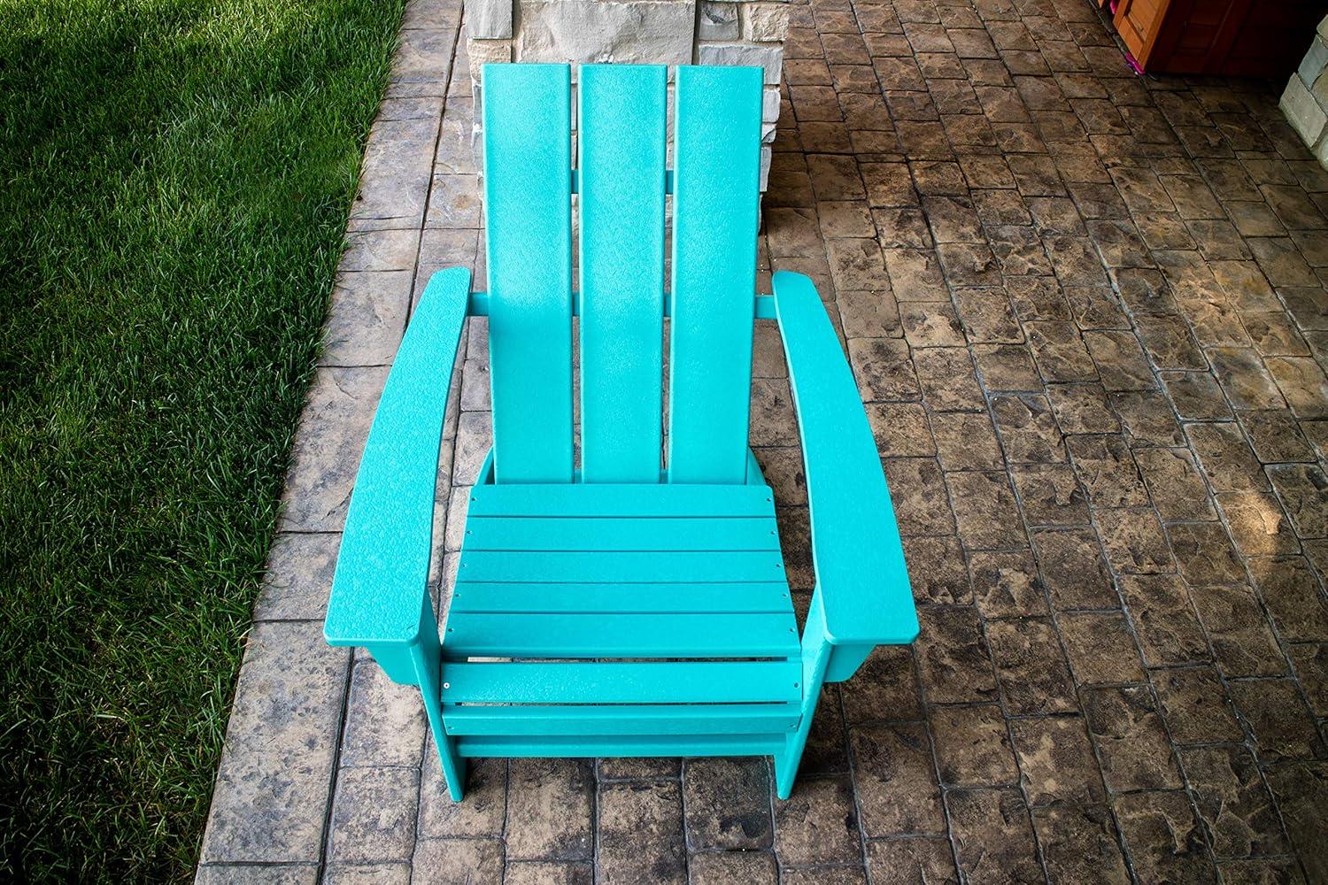 image:imagePOLYWOOD AD420LI Modern Adirondack Chair LimeCrimson Red