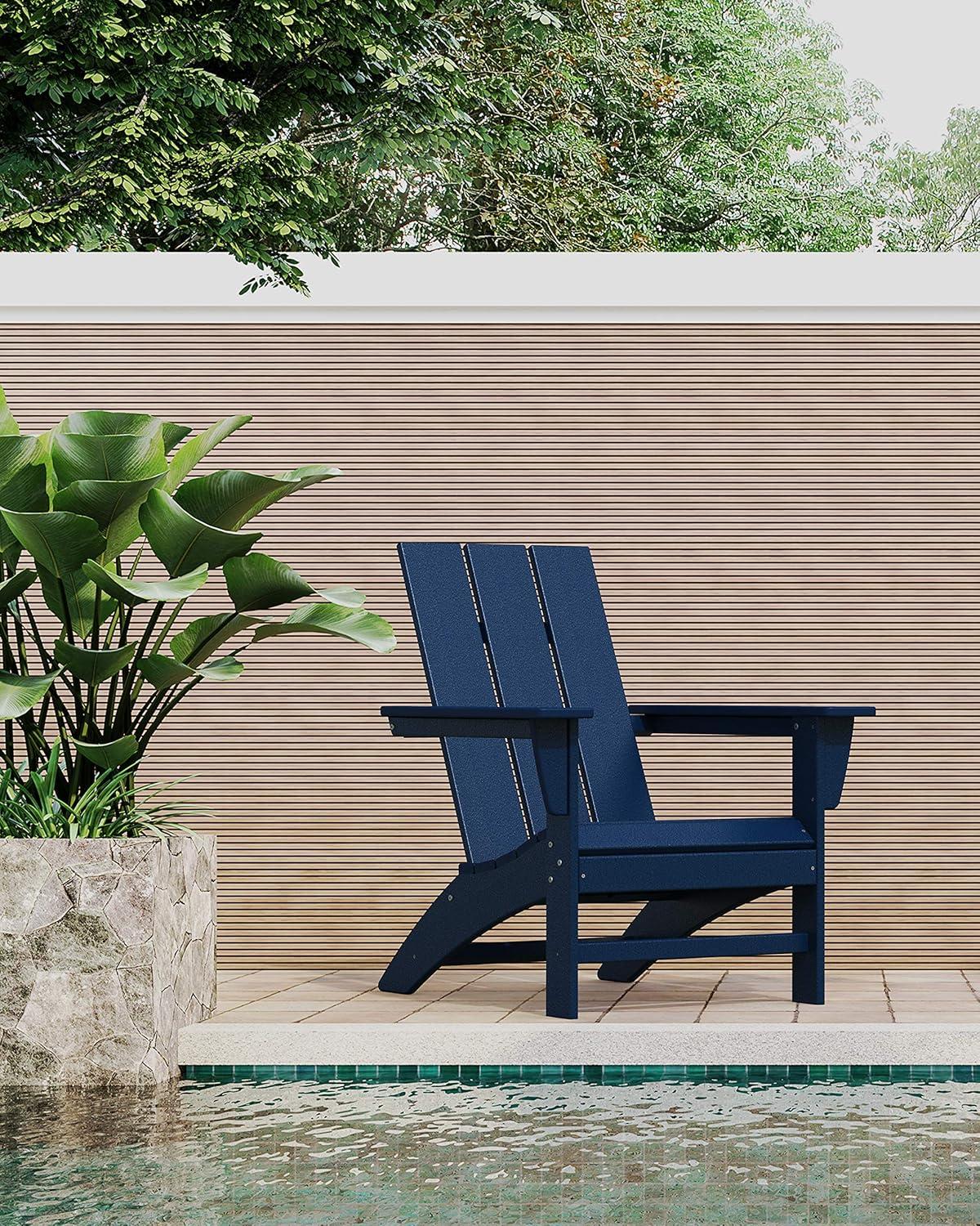 image:imagePOLYWOOD AD420LI Modern Adirondack Chair LimeNavy