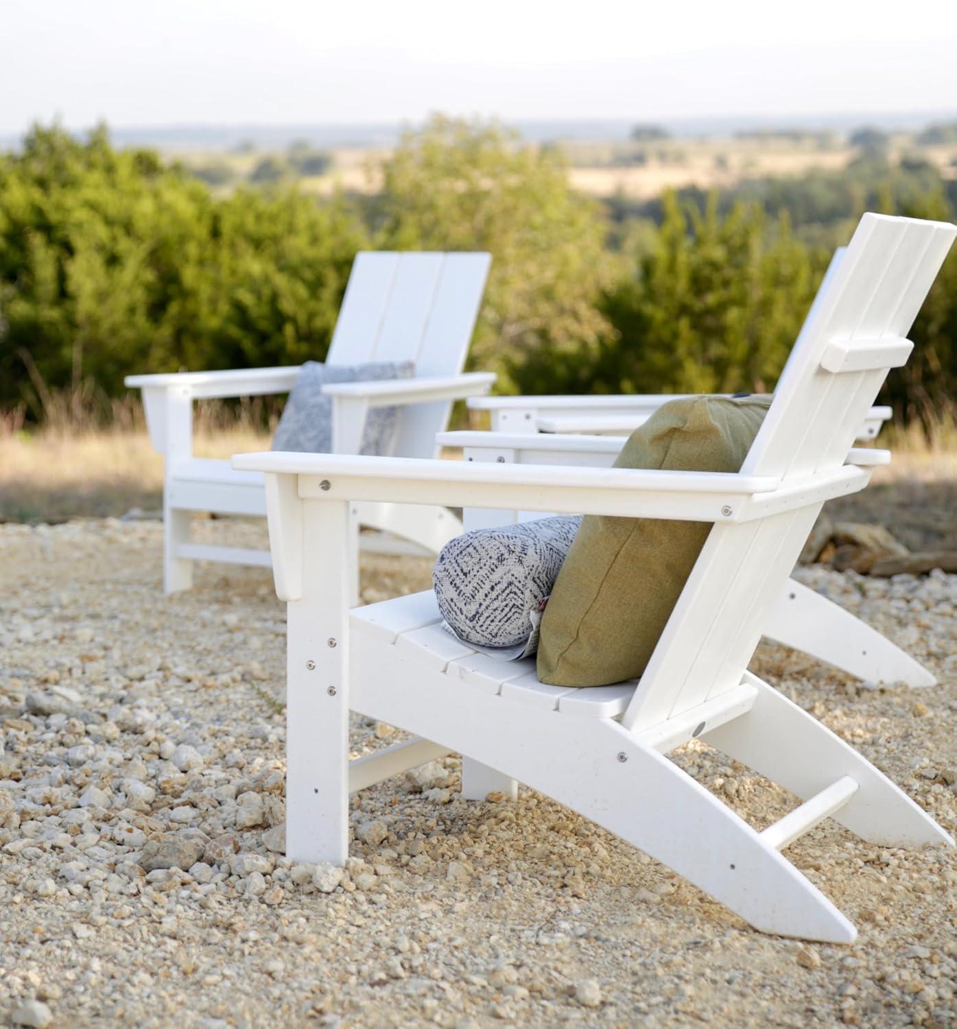 image:imagePOLYWOOD AD420LI Modern Adirondack Chair LimeWhite