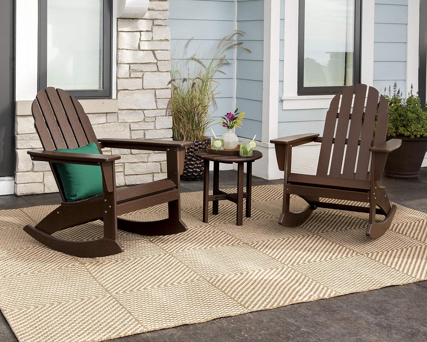 image:imagePOLYWOOD Vineyard 3Piece Adirondack Rocking Chair Set with Side TableSand