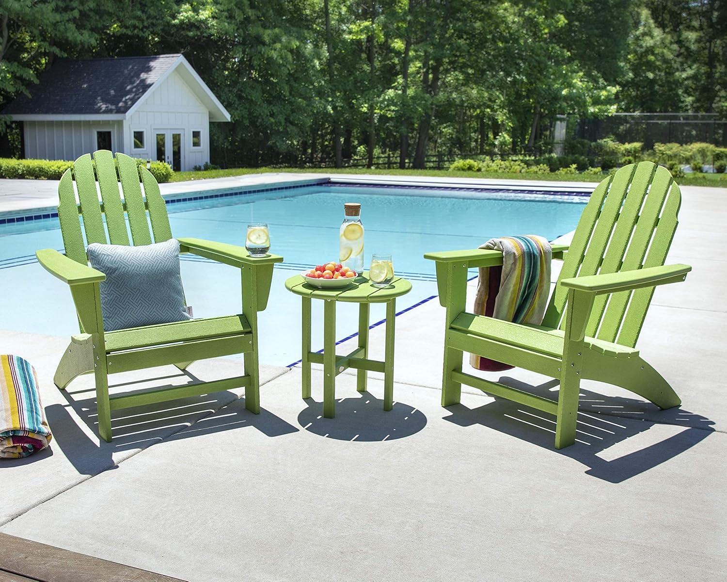 image:imagePolywood Vineyard 3Piece Adirondack Set MahoganyPacific Blue