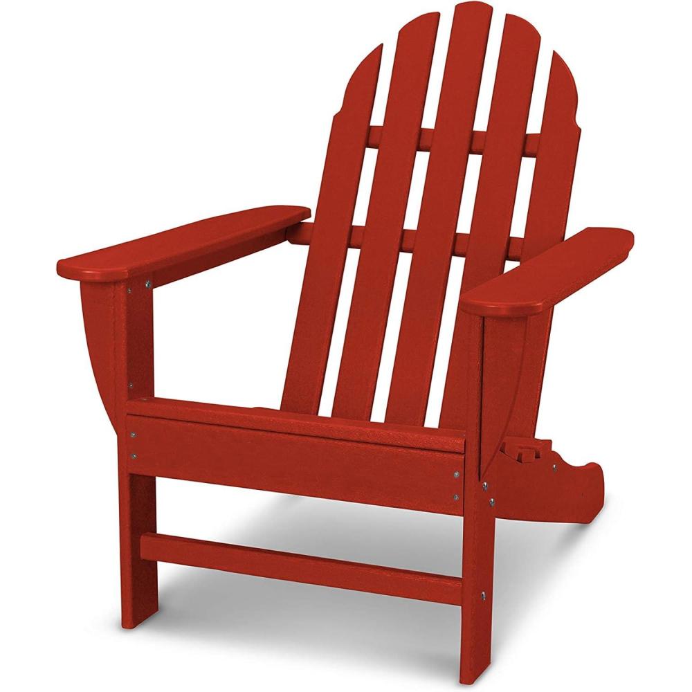 image:imagePOLYWOOD AD4030MA Classic Outdoor Adirondack Chair MahoganyCrimson Red
