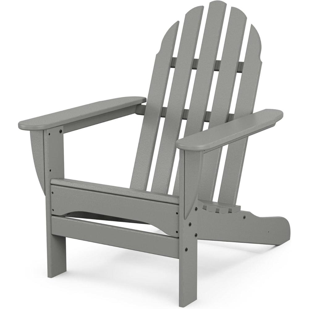 image:imagePOLYWOOD AD4030MA Classic Outdoor Adirondack Chair MahoganySlate Grey