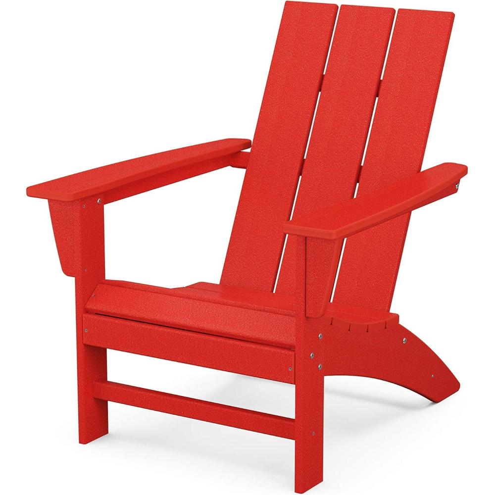 image:imagePOLYWOOD AD420LI Modern Adirondack Chair LimeSunset Red