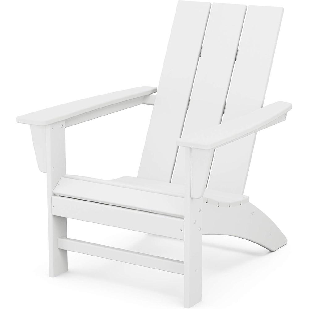 image:imagePOLYWOOD AD420LI Modern Adirondack Chair LimeWhite