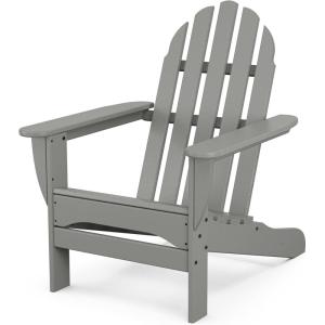 POLYWOOD AD4030MA Classic Outdoor Adirondack Chair, Mahogany(Slate Grey)