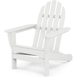POLYWOOD AD4030MA Classic Outdoor Adirondack Chair, Mahogany(White)
