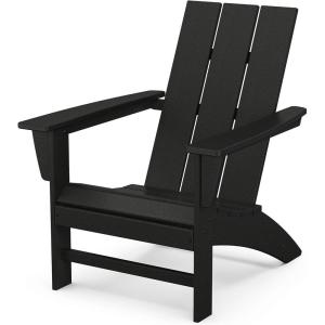 POLYWOOD AD420LI Modern Adirondack Chair, Lime(Black)