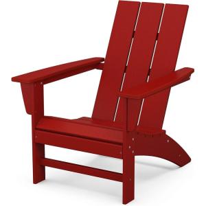 POLYWOOD AD420LI Modern Adirondack Chair, Lime(Crimson Red)