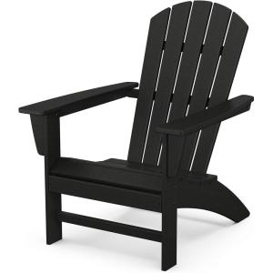 POLYWOOD Nautical Adirondack Chair(Black)