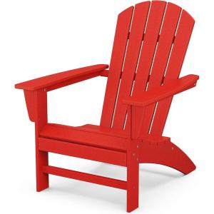 POLYWOOD Nautical Adirondack Chair(Sunset Red)