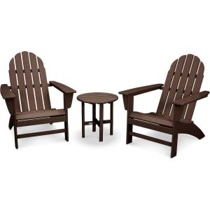 Polywood Vineyard 3-Piece Adirondack Set (Mahogany)(Mahogany)