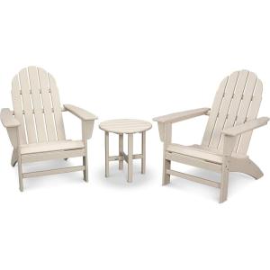 Polywood Vineyard 3-Piece Adirondack Set (Mahogany)(Sand)