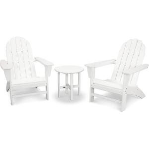 Polywood Vineyard 3-Piece Adirondack Set (Mahogany)(White)