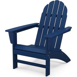 Polywood Vineyard Adirondack Chair, Mahogany(Navy Blue)