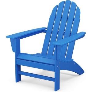 Polywood Vineyard Adirondack Chair, Mahogany(Pacific Blue)