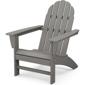 Polywood Vineyard Adirondack Chair, Mahogany(Slate Grey)