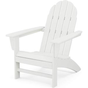 Polywood Vineyard Adirondack Chair, Mahogany(White)