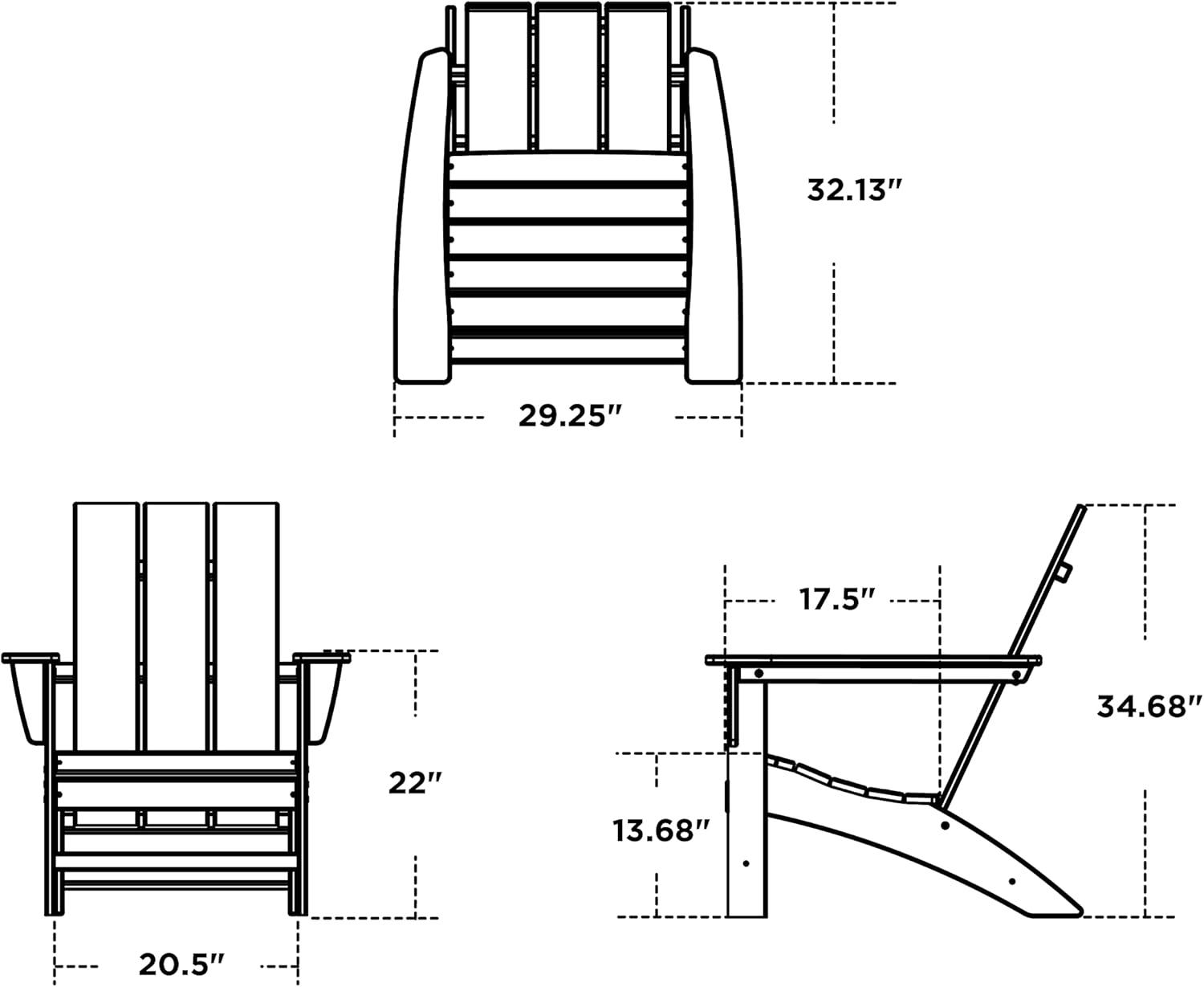 image:imageModern Adirondack Chair Slate GreyChair