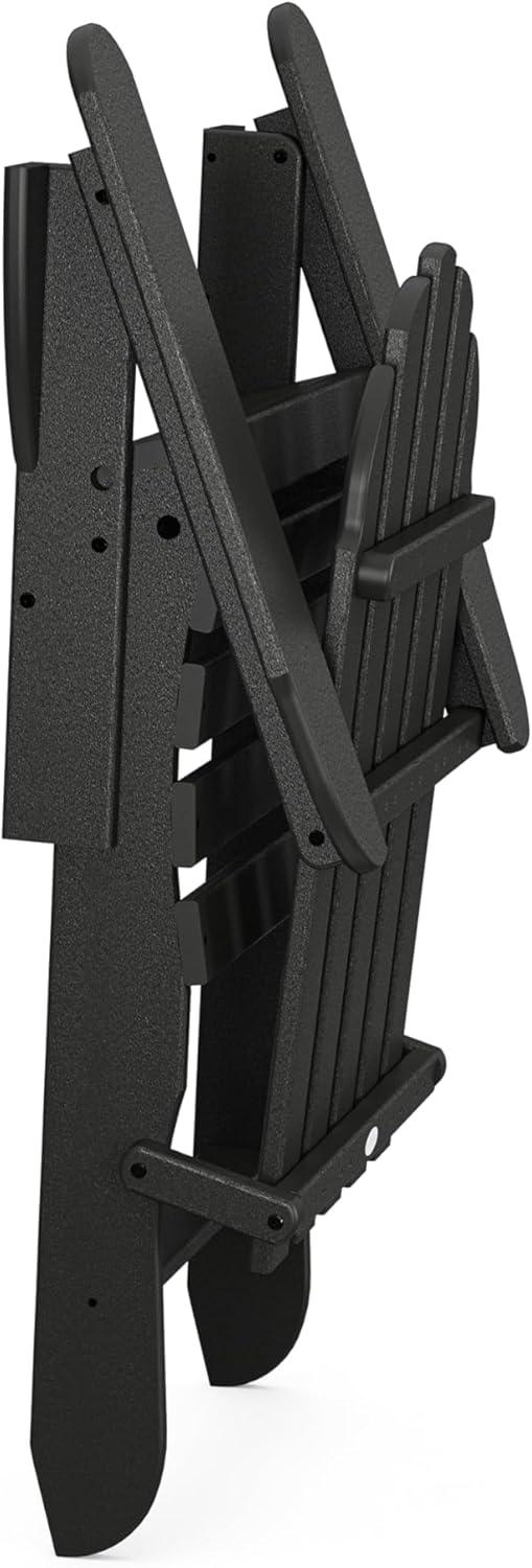 image:imagePOLYWOOD AD5030GY Classic Folding Adirondack Slate GreyBlack