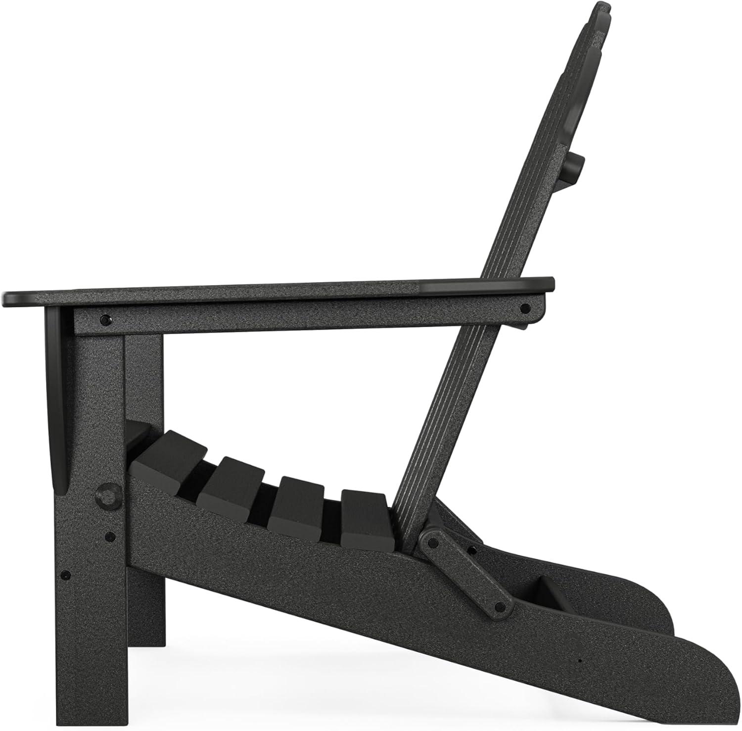 image:imagePOLYWOOD AD5030GY Classic Folding Adirondack Slate GreyBlack