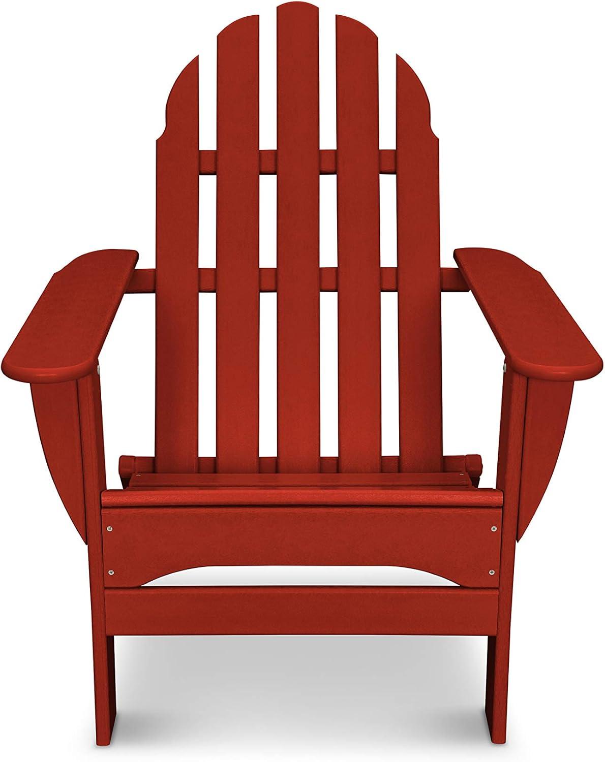 image:imagePOLYWOOD AD5030GY Classic Folding Adirondack Slate GreyCrimson Red