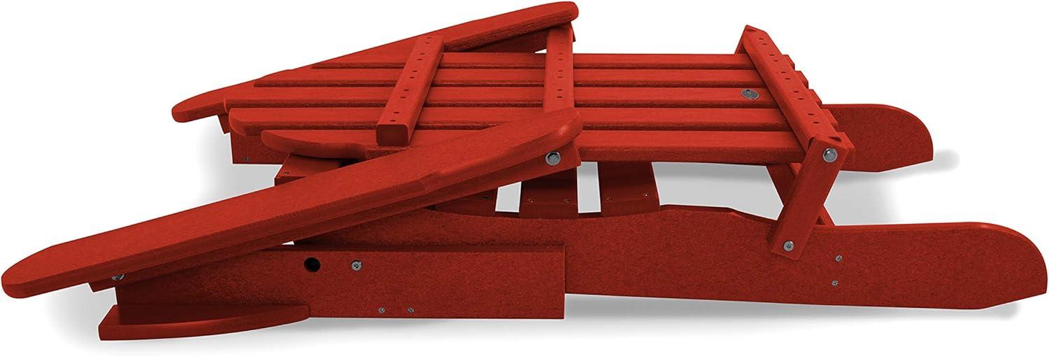 image:imagePOLYWOOD AD5030GY Classic Folding Adirondack Slate GreyCrimson Red