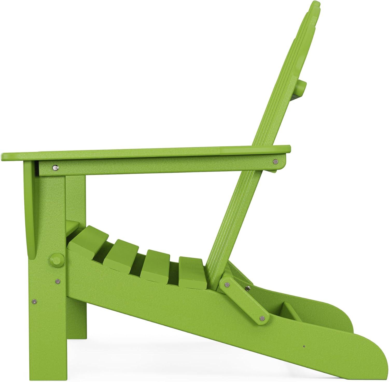 image:imagePOLYWOOD AD5030GY Classic Folding Adirondack Slate GreyLime