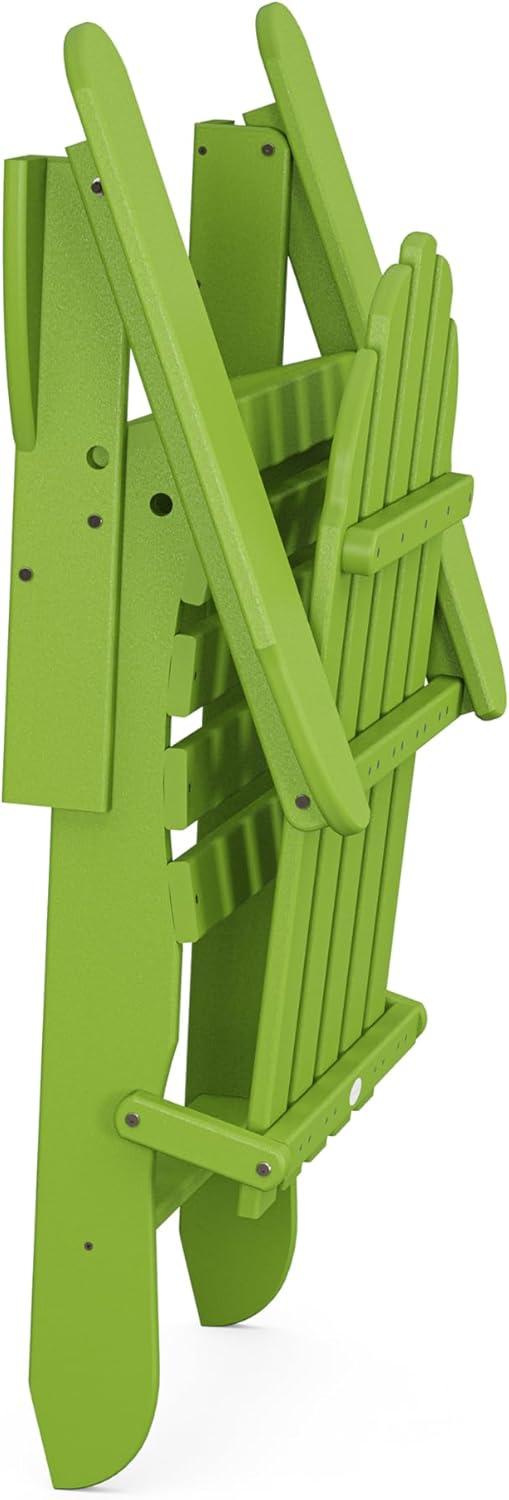 image:imagePOLYWOOD AD5030GY Classic Folding Adirondack Slate GreyLime