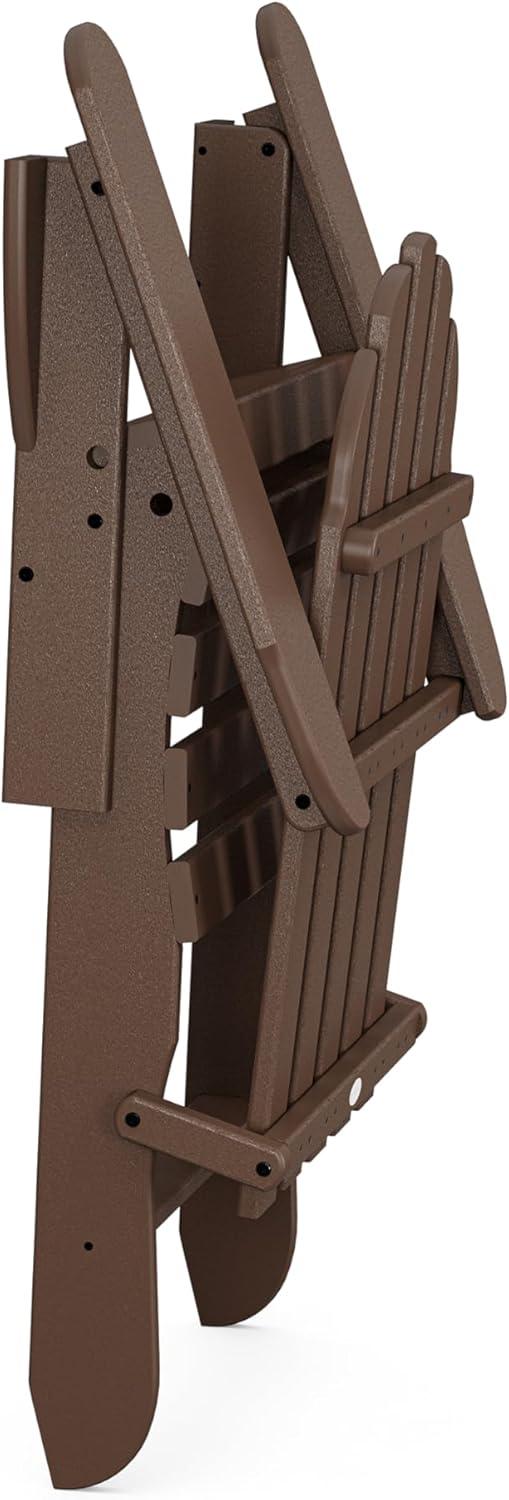 image:imagePOLYWOOD AD5030GY Classic Folding Adirondack Slate GreyMahogany