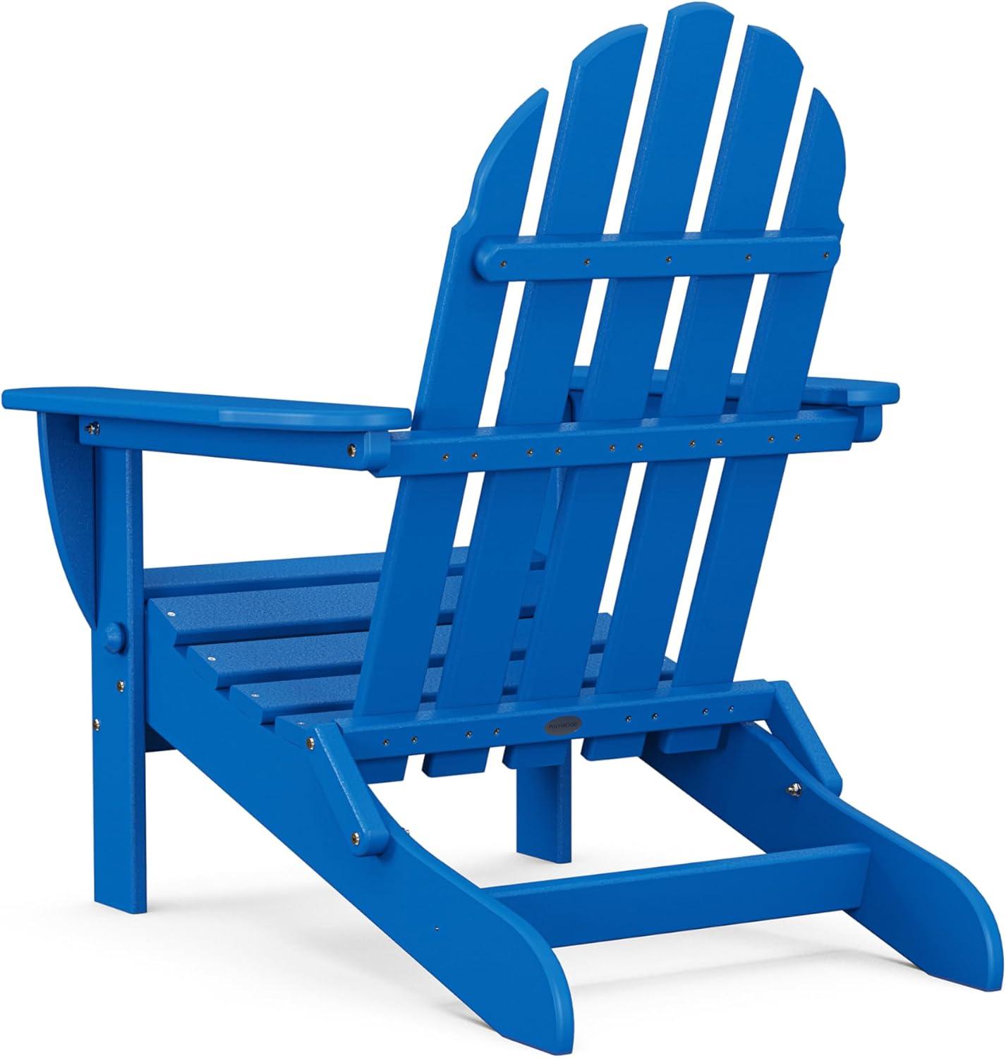 image:imagePOLYWOOD AD5030GY Classic Folding Adirondack Slate GreyPacific Blue