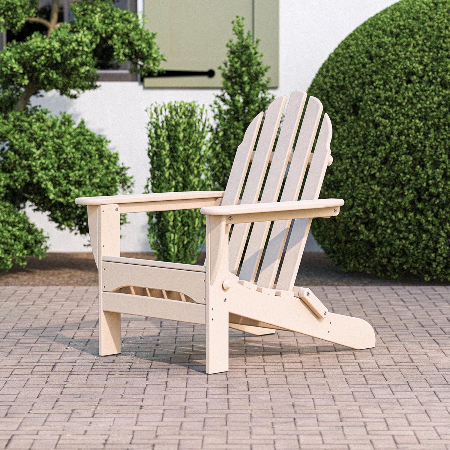 image:imagePOLYWOOD AD5030GY Classic Folding Adirondack Slate GreySand