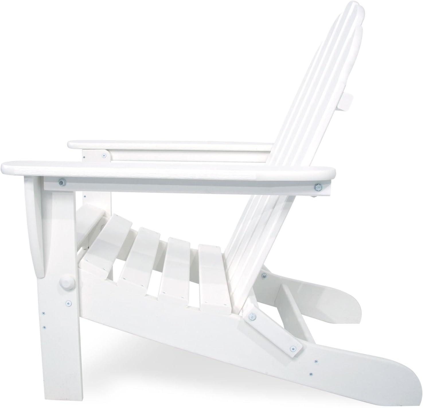 image:imagePOLYWOOD AD5030GY Classic Folding Adirondack Slate GreyWhite