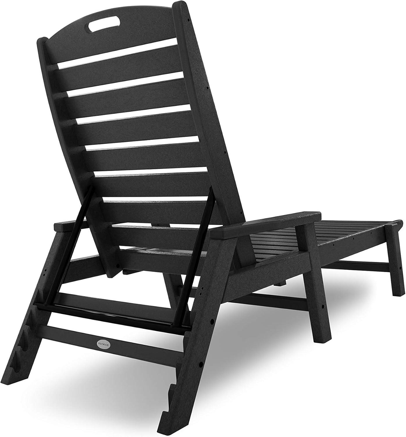 image:imagePOLYWOOD NCC2280GY Nautical Arms Chaise Slate GreyBlack