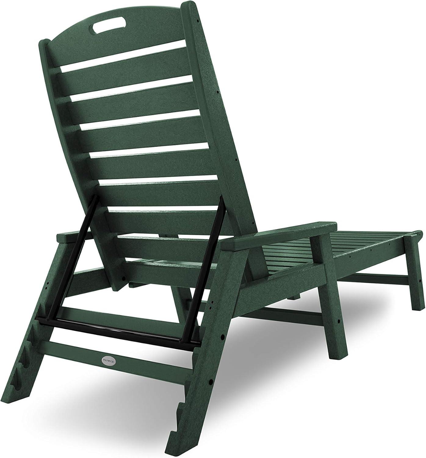 image:imagePOLYWOOD NCC2280GY Nautical Arms Chaise Slate GreyGreen