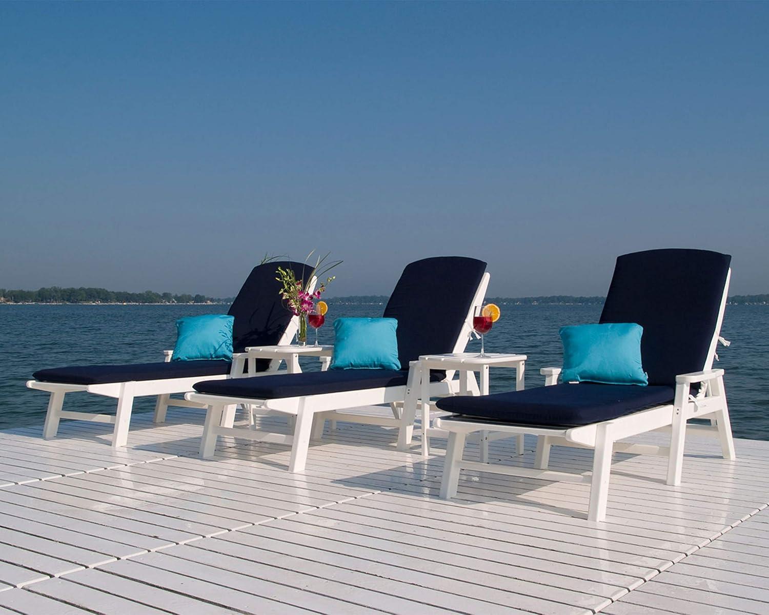 image:imagePOLYWOOD NCC2280GY Nautical Arms Chaise Slate GreyMahogany