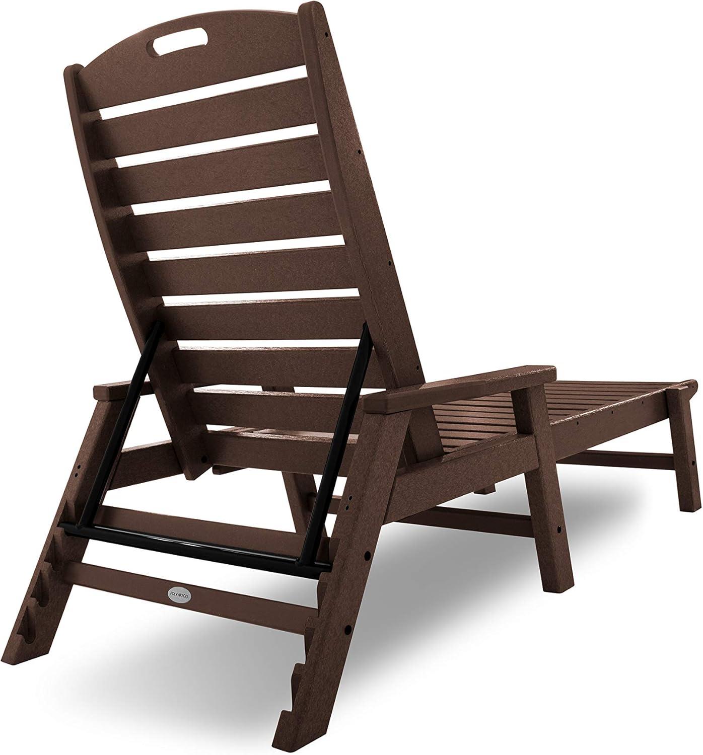 image:imagePOLYWOOD NCC2280GY Nautical Arms Chaise Slate GreyMahogany