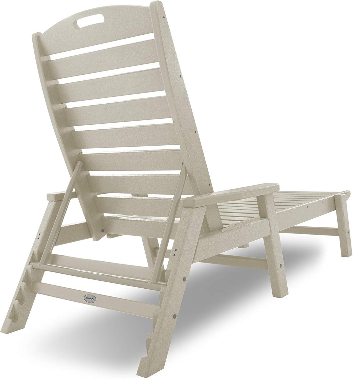 image:imagePOLYWOOD NCC2280GY Nautical Arms Chaise Slate GreySand