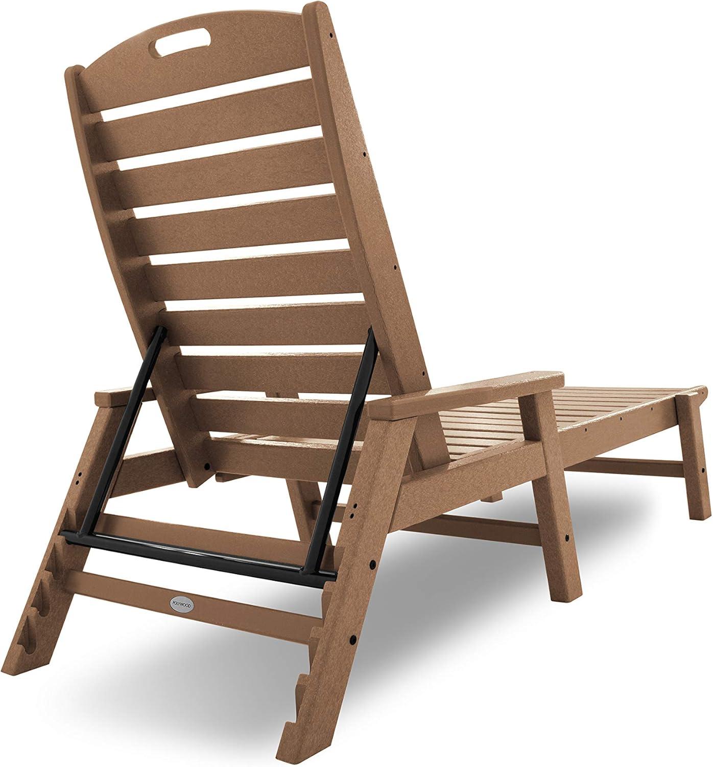 image:imagePOLYWOOD NCC2280GY Nautical Arms Chaise Slate GreyTeak