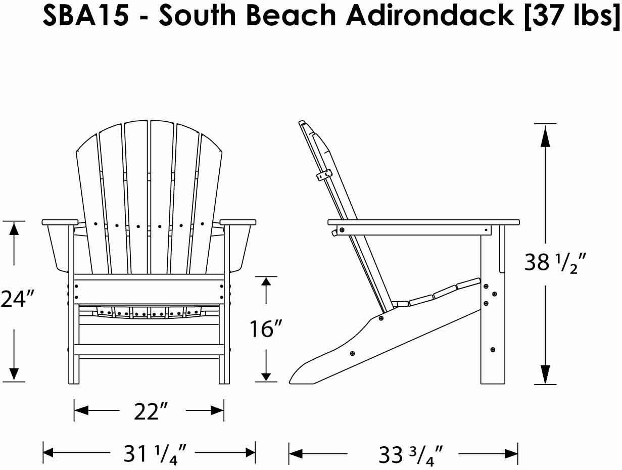 image:imagePOLYWOOD SBA15GY South Beach Adirondack ChairMahogany