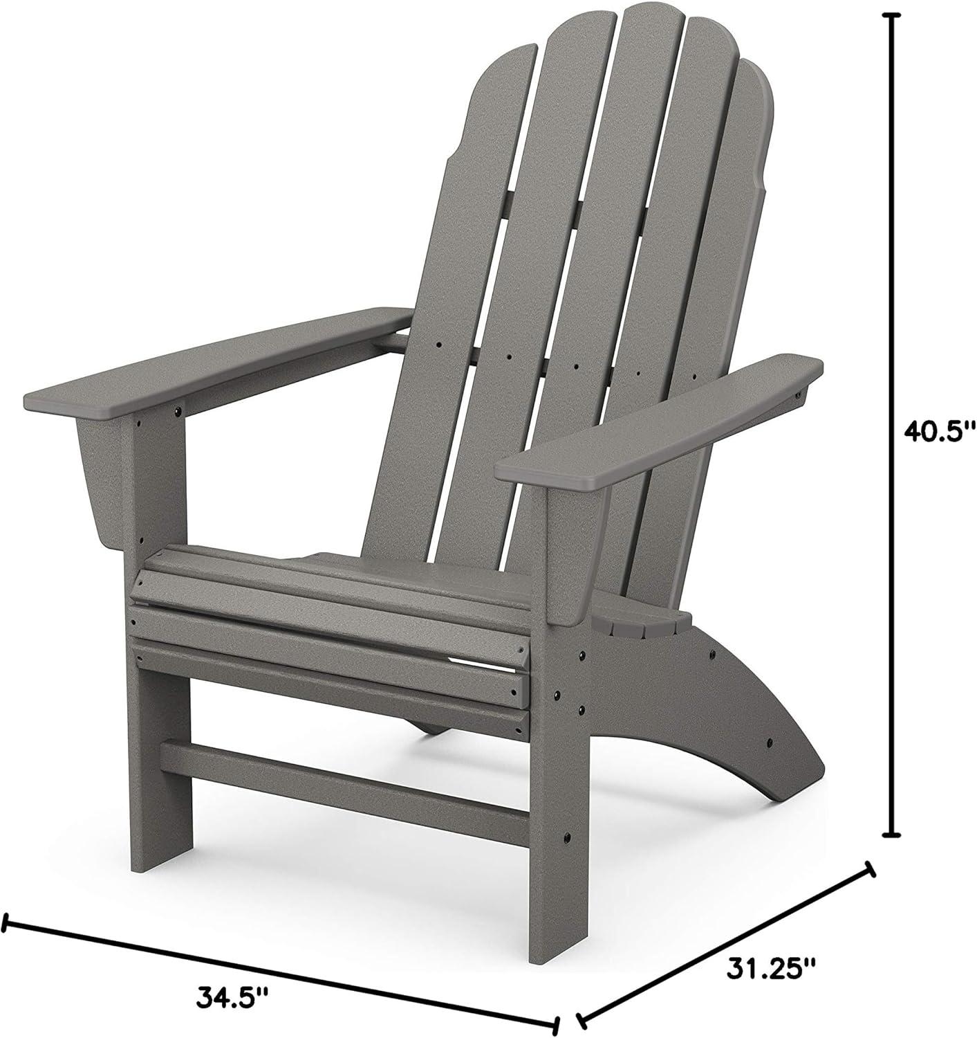 image:imagePOLYWOOD Vineyard Curveback Adirondack Chair in MahoganySlate Grey