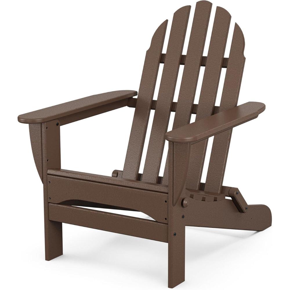 image:imagePOLYWOOD AD5030GY Classic Folding Adirondack Slate GreyMahogany
