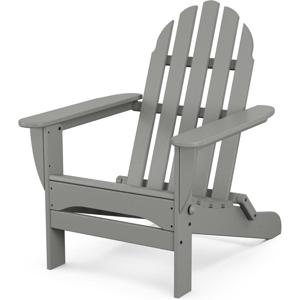 image:imagePOLYWOOD AD5030GY Classic Folding Adirondack Slate GreySlate Grey