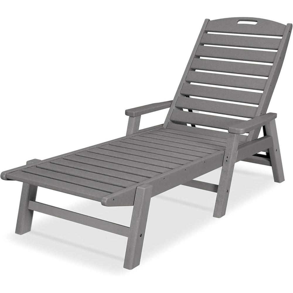 image:imagePOLYWOOD NCC2280GY Nautical Arms Chaise Slate GreySlate Grey